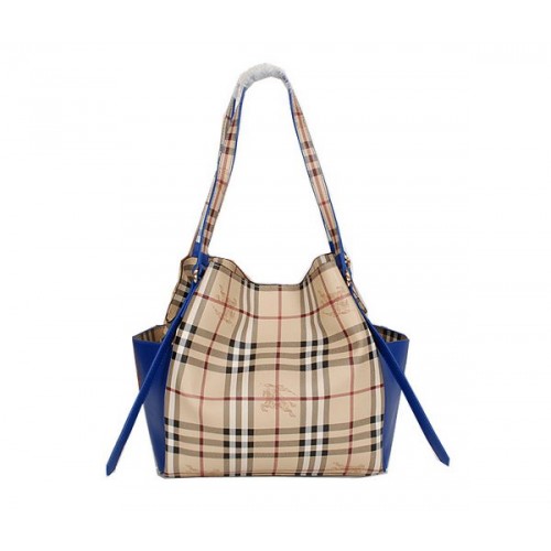 BurBerry Small Original Haymarket Check Tote Bag B8885 RoyalBlue