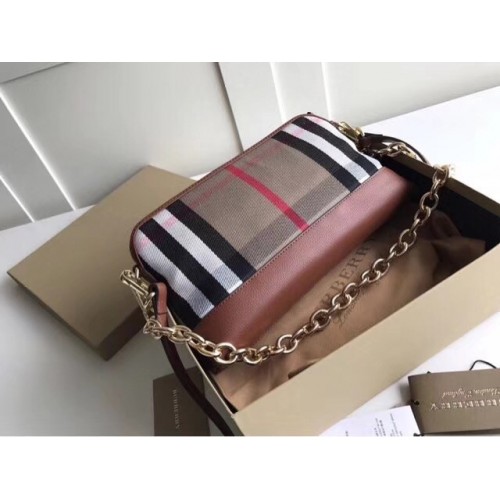Burberry Calfskin Leather Should Bag 41711 brown