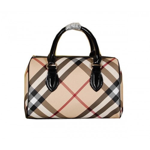 Burberry Medium Nova Check Bowling Bag 7903 Black