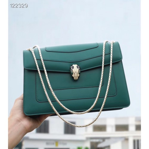 Bvlgari Serpenti Forever leather crossbody bag 20288 Emerald