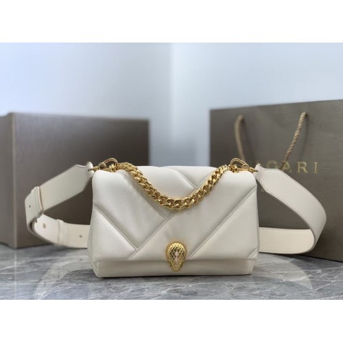 Bvlgari Serpenti Forever leather crossbody bag B219069 cream
