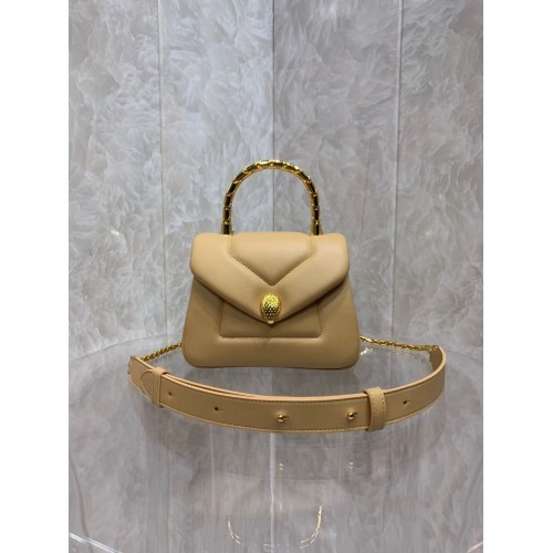 Bvlgari Serpenti Forever leather crossbody bag B282923 Apricot