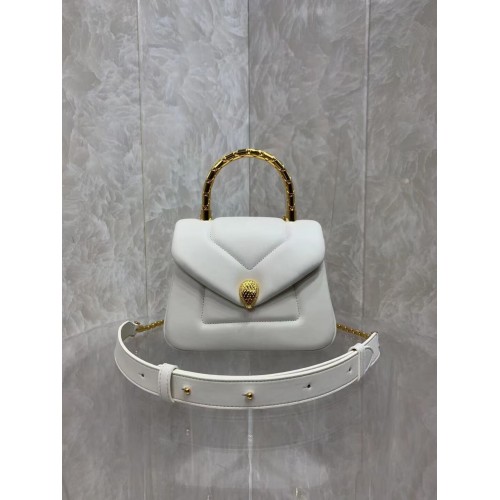 Bvlgari Serpenti Forever leather crossbody bag B282923 white