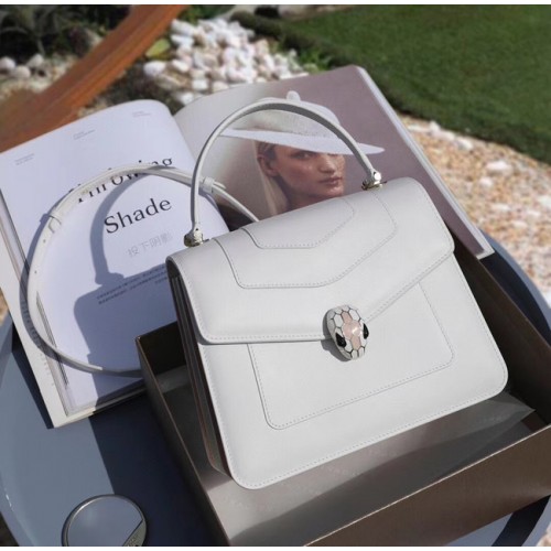 Bvlgari Serpenti Forever leather small crossbody bag 20286 white