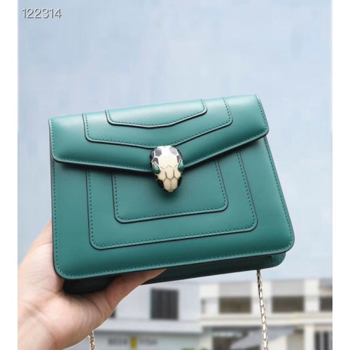 Bvlgari Serpenti Forever leather small crossbody bag 20291 Emerald