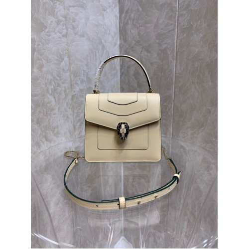 Bvlgari Serpenti Forever leather small crossbody bag 286999 cream