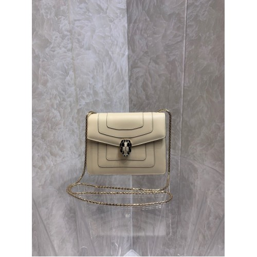 Bvlgari Serpenti Forever leather small crossbody bag 290544 cream