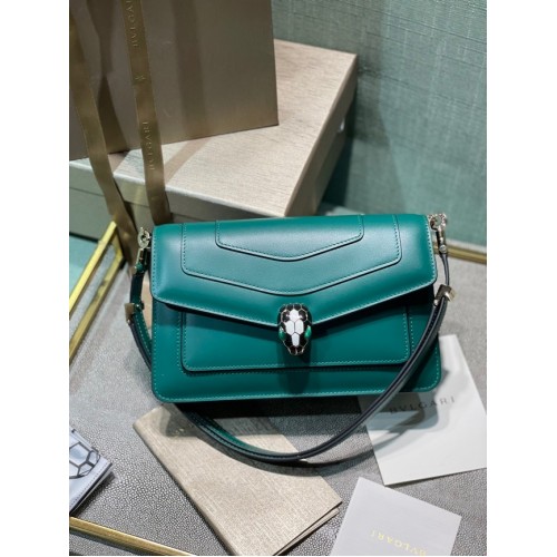 Bvlgari Serpenti Forever leather small crossbody bag 292104 green