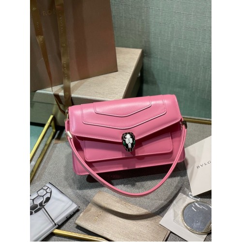 Bvlgari Serpenti Forever leather small crossbody bag 292104 pink