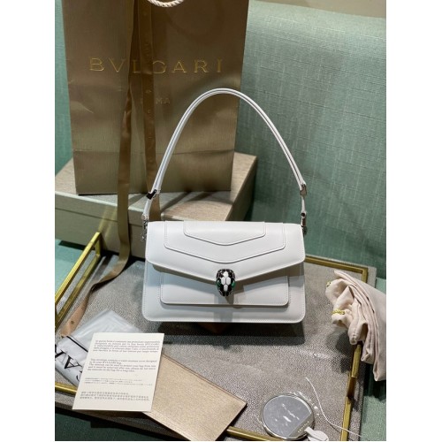 Bvlgari Serpenti Forever leather small crossbody bag 292104 white