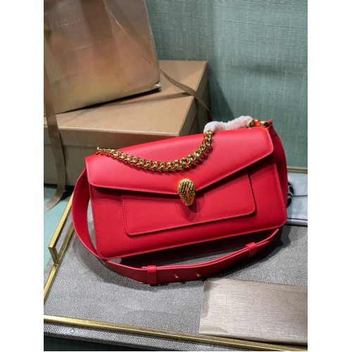 Bvlgari Serpenti Forever leather small crossbody bag 292833 red