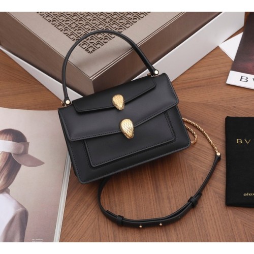 Bvlgari Serpenti Forever leather small crossbody bag B21076 black