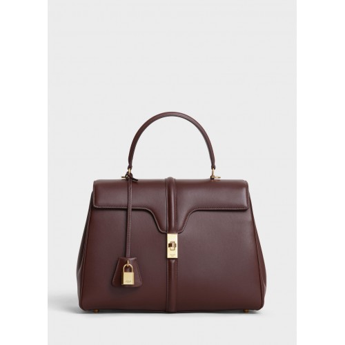 CELINE MEDIUM 16 BAG IN SATINATED CALFSKIN 187373 BROWN
