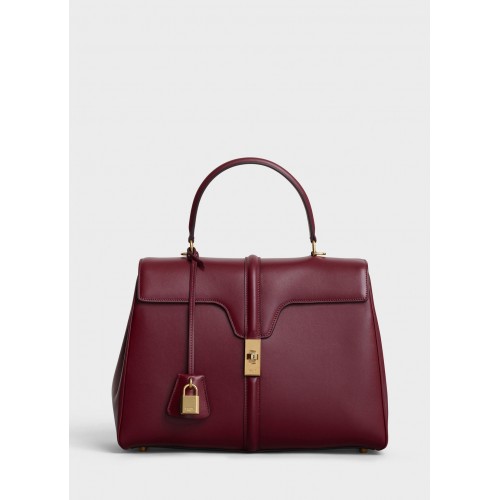 CELINE MEDIUM 16 BAG IN SATINATED CALFSKIN 187373 LIGHT BURGUNDY