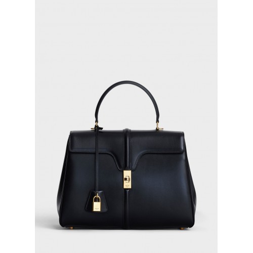 CELINE MEDIUM 16 BAG IN SATINATED CALFSKIN A187373 black
