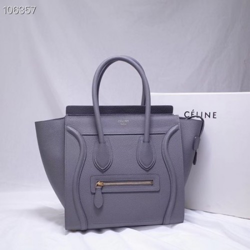 CELINE MICRO LUGGAGE HANDBAG IN LAMINATED LAMBSKIN 167793-13
