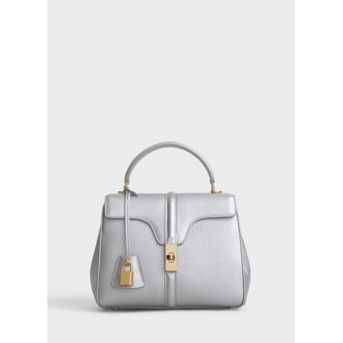 CELINE SMALL 16 BAG IN LAMINATED GRAINED CALFSKIN 188003 SILouis VuittonER