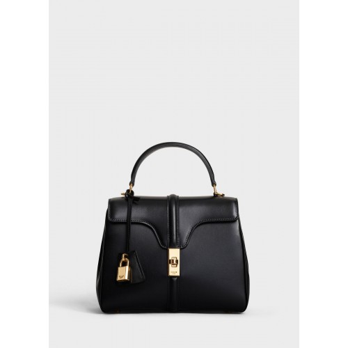 CELINE SMALL 16 BAG IN SATINATED CALFSKIN A188003 black