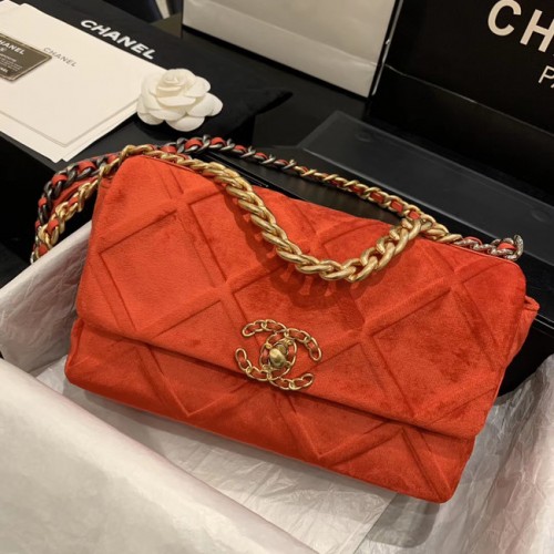 CHANEL 19 Flap Bag AS1160 orange