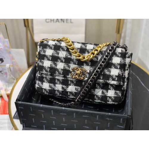 CHANEL 19 Flap Bag AS1161 Black&white
