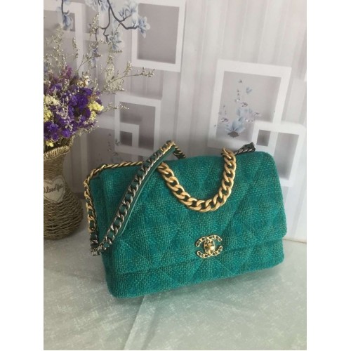 CHANEL 19 Flap Bag AS1162 green