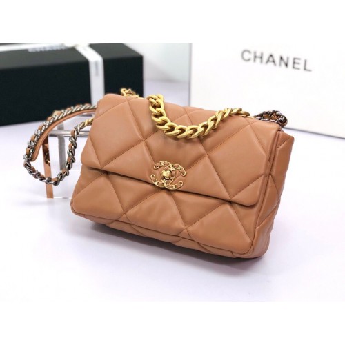 CHANEL 19 HANDBAG AS1160 AS1161 Caramel