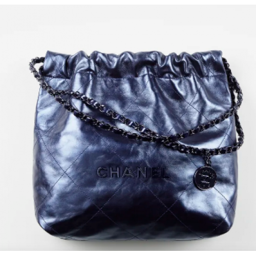 CHANEL 22 HANDBAG AS3260 Navy Blue