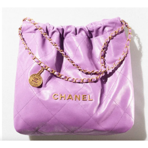 CHANEL 22 HANDBAG AS3260 Purple
