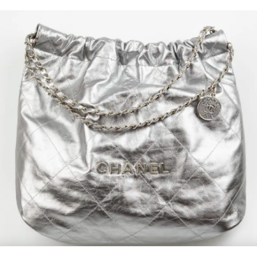 CHANEL 22 HANDBAG AS3260 Silver