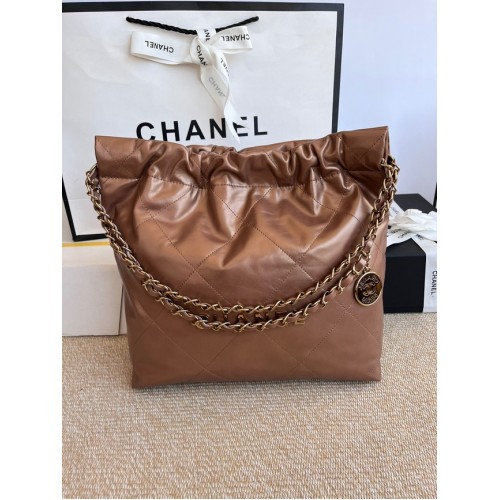 CHANEL 22 HANDBAG AS3260 brown