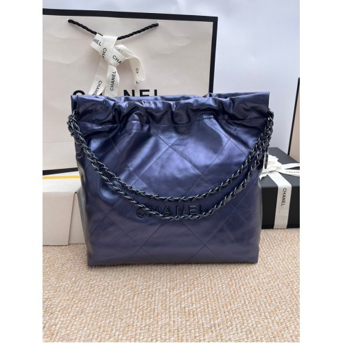 CHANEL 22 HANDBAG AS3262 Navy Blue