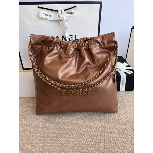CHANEL 22 HANDBAG AS3262 brown