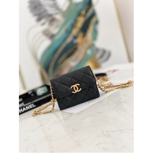 CHANEL CLUTCH WITH CHAIN 81156 BLACK