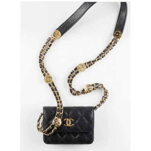 CHANEL CLUTCH WITH CHAIN AP2857 black