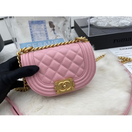 CHANEL MESSENGER BAG MINI BOY AS3351 pink
