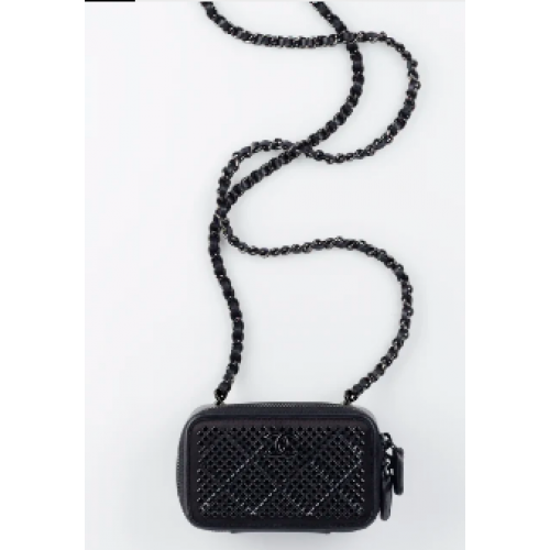 CHANEL SMALL VANITY WITH CHAIN AS2856 blackblack-Tone Metal