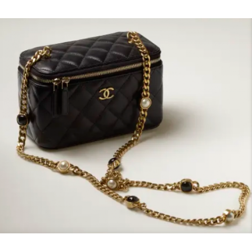 CHANEL VANITY WITH CHAIN AP2937 black