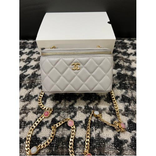 CHANEL VANITY WITH CHAIN AP2937 grey