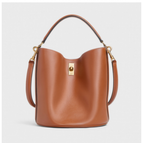 Celine BUCKET 16 BAG IN SMOOTH CALFSKIN 195573 brown