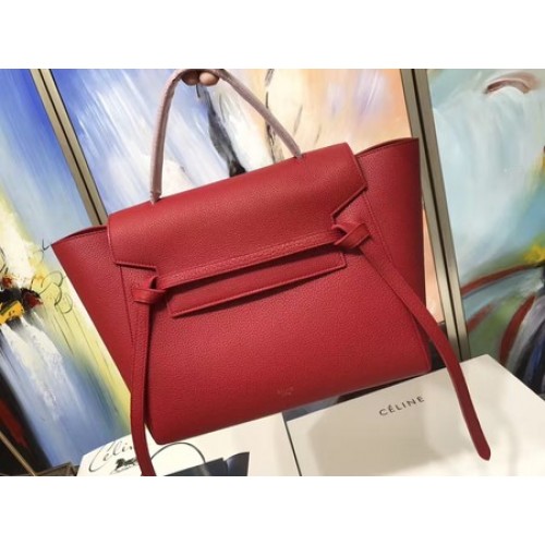 Celine Belt Bag Original Litchi Leather C3349 Red