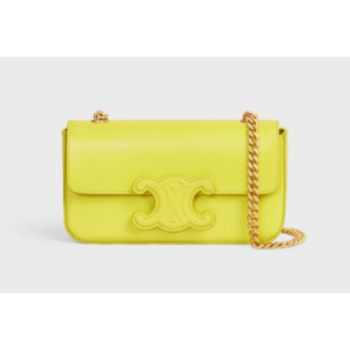 Celine CHAIN SHOULDER BAG TRIOMPHE IN SHINY CALFSKIN 199243 ANIS