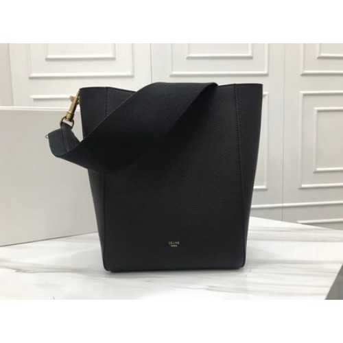 Celine Cabas Phantom Bags Original Calfskin Leather 3370 Black