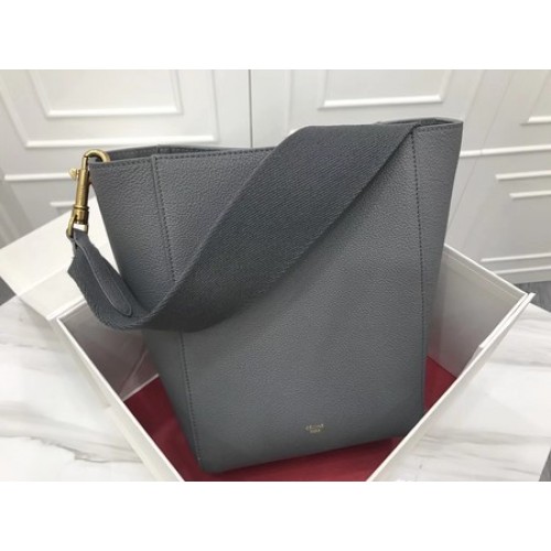 Celine Cabas Phantom Bags Original Calfskin Leather 3370 Dark Grey