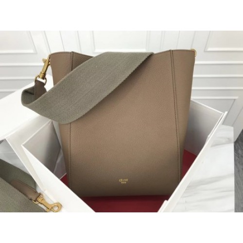 Celine Cabas Phantom Bags Original Calfskin Leather 3370 Khaki