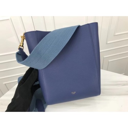 Celine Cabas Phantom Bags Original Calfskin Leather 3370 Skyblue