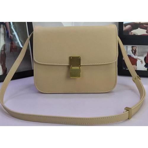 Celine Classic Box Flap Bag Calfskin Leather C88008 Apricot