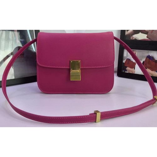 Celine Classic Box Flap Bag Calfskin Leather C88008 Rosy