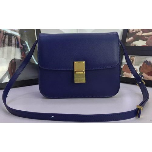Celine Classic Box Flap Bag Calfskin Leather C88008 Royal