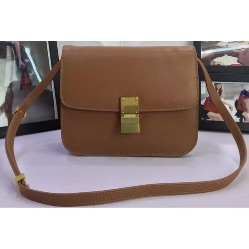 Celine Classic Box Flap Bag Calfskin Leather C88008 Wheat