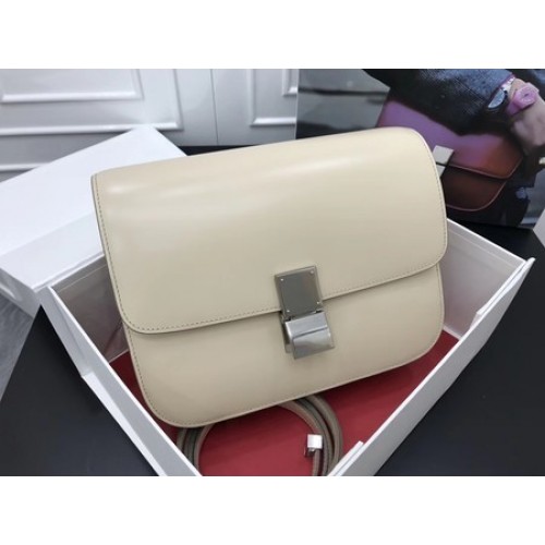 Celine Classic Box Flap Bag Original Calfskin Leather 3378 Apricot